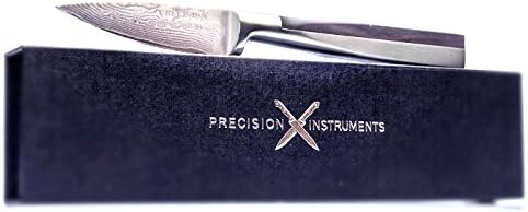 4 Inch Damascus Steel Paring Knife: A Professional Grade Paring Knife Made from Hardened Damascus Steel