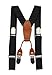 JAIFEI Toddler Kids 4 Clips Adjustable Suspenders and Matching Bow Tie Set (Black)