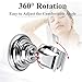 Shower Head Holder With Adhesive, Rotatable Adjustable Handheld Shower Head Bracket, Reusable Adhesive Stick Disc For Bathroom - NO Drill Tool Free