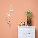 Himerus Mirror Wall Stickers Modern Butterfly Removable Wall Decals DIY Vinyl Art Wall Sticker Art Home Decoration for Window Bedroom Sitting Room, 25 Pcs Sliver