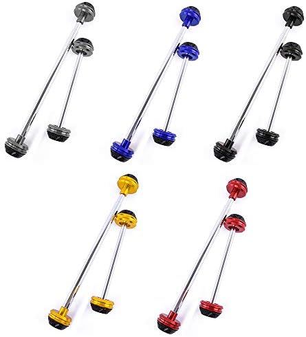 FATExpress Motorcycle CNC Aluminum Front Rear Axle Fork Wheel Crash Protector Slider Cap Pads for 2006-2010 Suzuki GSXR GSX-R 600 750 GSXR600 GSXR750 2007 2008 2009 06-10 (Blue)