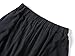 MOCOTONO Women's Plus Size Elastic Waist Wide Leg Linen Cropped Pants Black X-Large