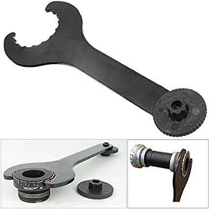 Bike Bicycle Bottom Bracket Install Tool Spanner For Shimano Hollowtech 2 II Wrench Crankset Crank Set Black