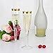 30 Premium Party Plastic Champagne Flutes - Clear Gold Rim Plastic Drink Cups, Recyclabel Unbreakable Stemware For Wedding, Toasting, Great For Mimosa, Cocktail Drinks or as Wine Cups, 5.5 Oz Cups