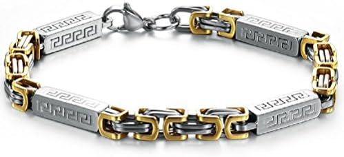 Titanium steel Silver Gold colour clasp bracelet