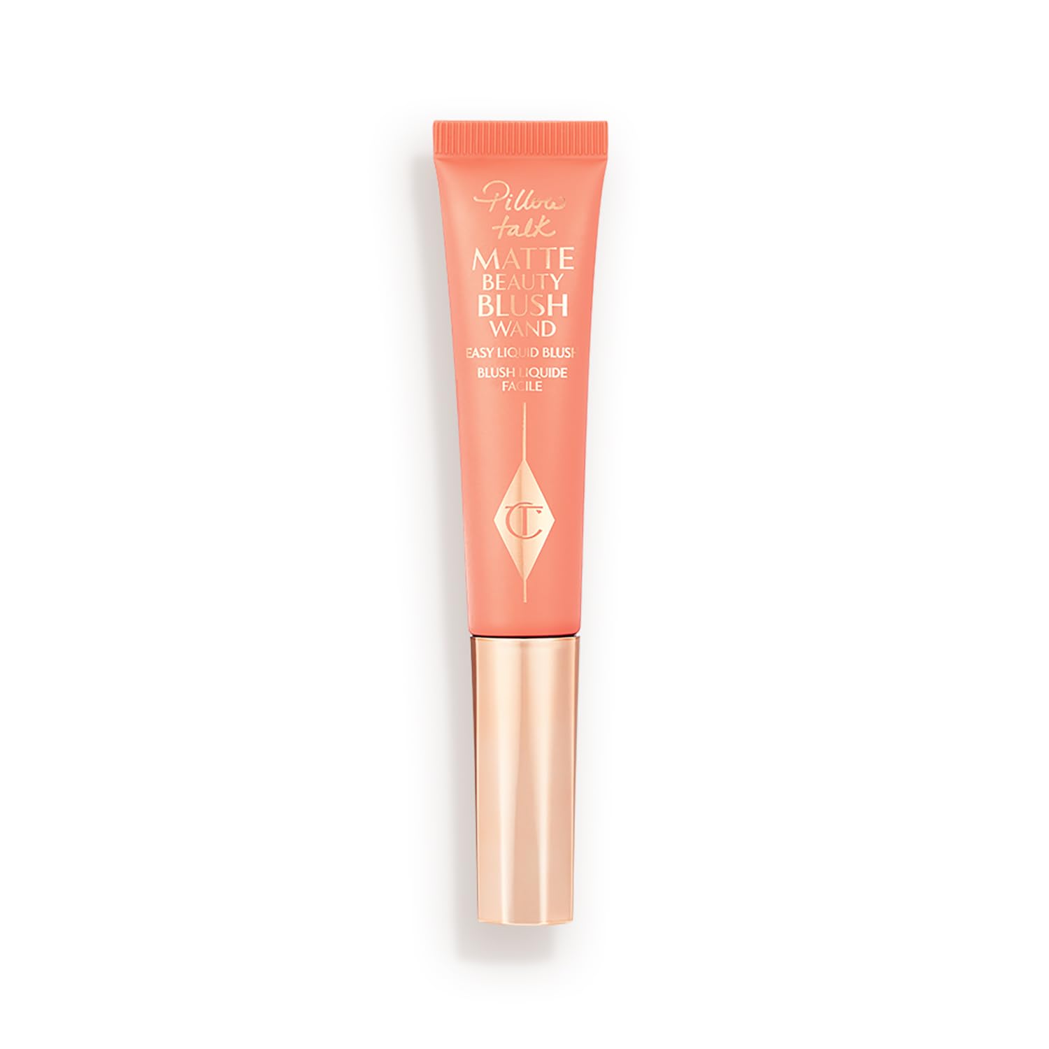 Photo 1 of Charlotte Tilbury Pillow Talk Matte Liquid Blush Wand - Matte Blush for Cheeks with Cushion Applicator - Infused with Lumi-Blur Technology for a Light-Reflecting, Soft-Focus Effect - Peach Pop