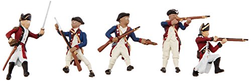 Woodland Scenics SP4454 1.5-Inch Scene Setters Figurine, Revolutionary War Soldiers, 5/Pack
