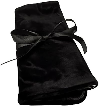 Jewelry Roll For Travel Black Velvet Organizer Compact Design Bag