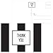 Note Card Cafe Thank You Postcards Assortment Bulk | 60 Pack | 6 Designs Black & White Modern Thank You Set | 4.25” x 6” Postcard Standard Size Mail USPS Stamp | Wedding, Baby, Bridal Shower, Birthday