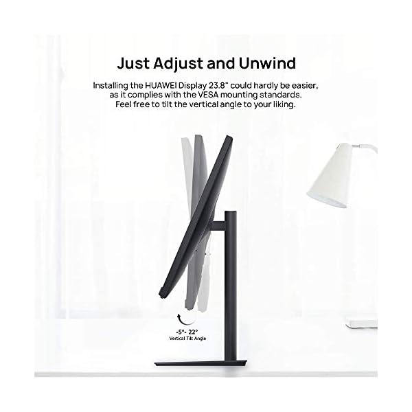 HUAWEI-Display-238-Inch-Monitor-Full-HD-1080P-FullView-Display-72-NTSC-Colour-Gamut-57-mm-Bezels-90-Screen-to-Body-Ratio-178-Viewing-Angle-Low-Blue-Light-Flicker-Free-Black HUAWEI AD80HW Display 24 Inch Monitor Full HD 1080P - Ultra-Slim Bezels with 90% Screen to Body Ratio - Low Blue Light…