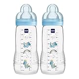 MAM Baby Bottle, Boy, 11 Ounces, 2-Count