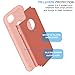 Tekcoo for iPhone 8 Case, iPhone 7 Case for Girls, [Tbaron Series] Bumper Case Shock Absorbing Hard Hybrid Slim Thin Cute Cover [Scratch Proof] Plastic Shell + TPU Rubber Inner [Rose Gold]