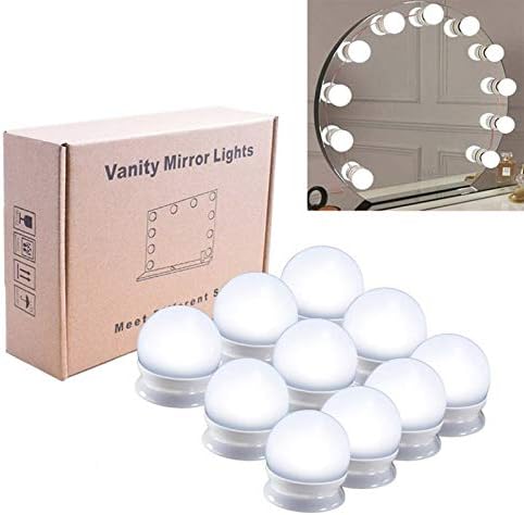 メイクライト Led女優ライト Diy 両面テープ 10個led電球 3000k 6000k 三色調光 10段階調光 Usb給電 メイクアップライト 化粧台 洗面台に向き浴室 装飾 化粧 Led化粧鏡電球