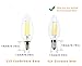 Lamsky E14 LED Filament Candle Shape Light Bulb,E14 European Base Bulb,Warm White 2700K 600LM 60W Equivalent,C35 Clear Glass Torpedo Shape Bullet Top,No-Dimmable (2-Pack)