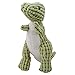 Iumer Plush Dinosaur Shape Pet Dog Chew Toy Squeaky Plush Velvet Sound Toys Cute Tooth Cleaning Toy Green