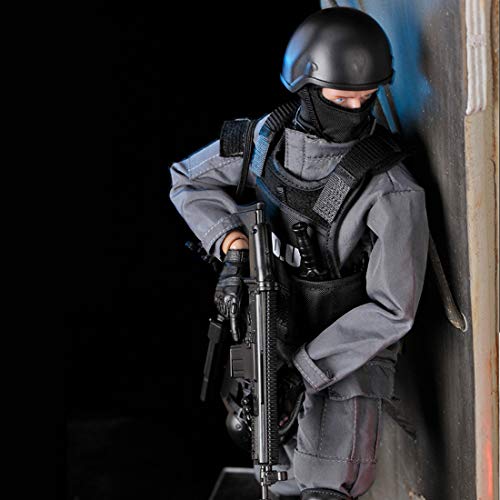 Haoun 1/6 Scale 12Inch Special Forces Action Figure SWAT Team Flexible Soldier Figure Model with Accessories Collection Military Toys for Kids Adults - SWAT - Thumbnail 3