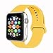 IYOU Sport Band Compatible with Watch Band 38MM 42MM 40MM 44MM, Soft Silicone Replacement Sport Strap Compatible with 2018 Watch Series 5/4/3/2/1(Yellow,38MM, S/M)