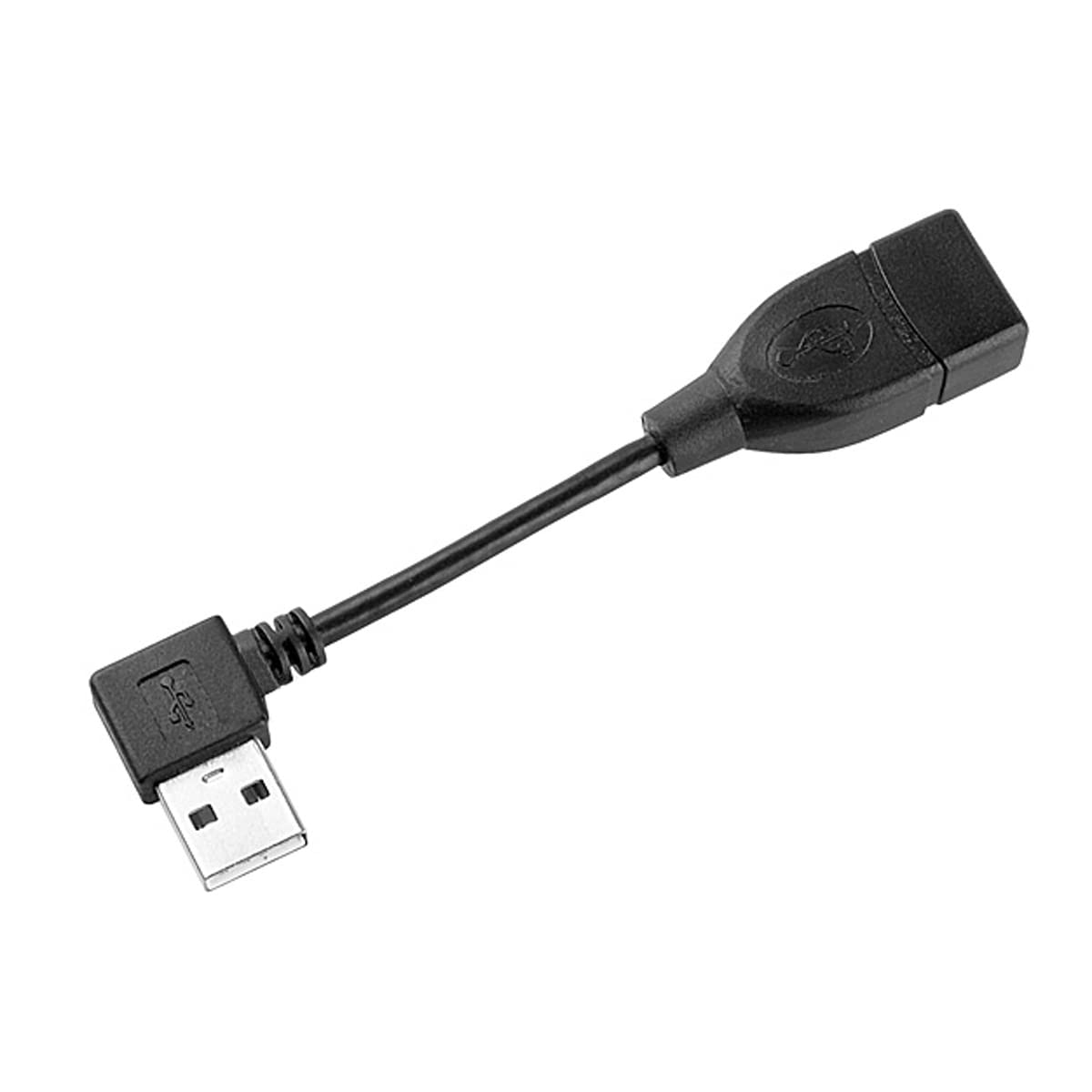 CY USB 2.0 A Type Male Left Angled to USB 2.0 Female Extension Cable 90 Degree Connector 10cm