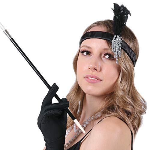Narwhal Novelties 1920's Flapper Costume Accessory, Cigarette Holder, 13 Inches Black