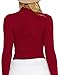 Allegrace Women Long Sleeve Sexy V Cut Stretch Bandage Leotard Bodysuit Jumpsuit S Red