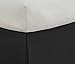 Luxury Hotel Tailored Bed Skirt, Box Pleats, 14 Inch Drop, Full, Black
