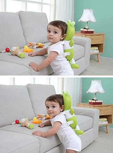 Feidoog Toddler Baby Head Protective Safety Pads Cushion Backpack Wear Adjustable Infant Age 4-24 Months(Frog, 4-24M)