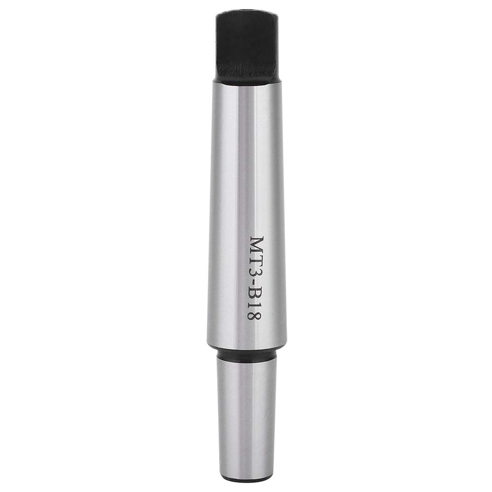 Tang End Drill Chuck Arbor, MT3-B18 Arbor Morse Taper with Tang End, Morse Taper Toolholding Connector for Lathes and Drill Presses