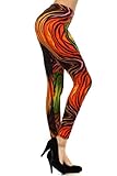 Women's Printed Leggings, Melted Wax, Regular