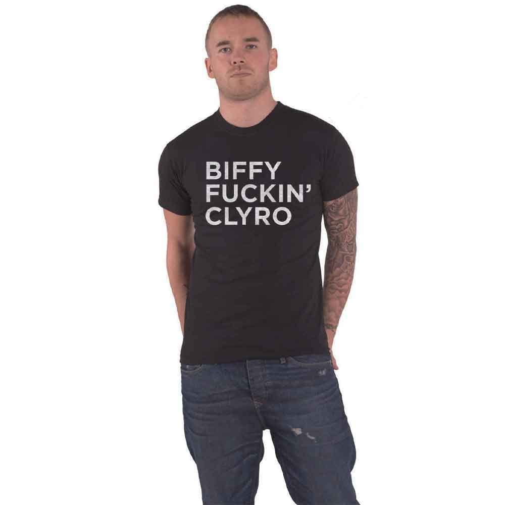 Biffy Clyro T Shirt Biffy F**King Clyro Band Logo Official Mens Black S