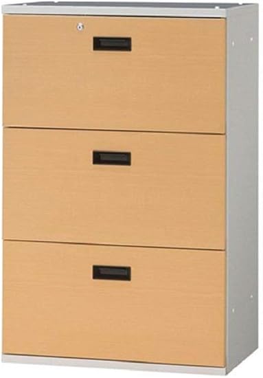 Amazon 組立 設置サービス付き プラス スチール 収納庫 ラテラルキャビネット3段 下置き メープル 602 559 書庫 文房具 オフィス用品