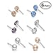 HBY Womens's 925 Silver Bling Fireball Cultured Pearl Round Earring sets