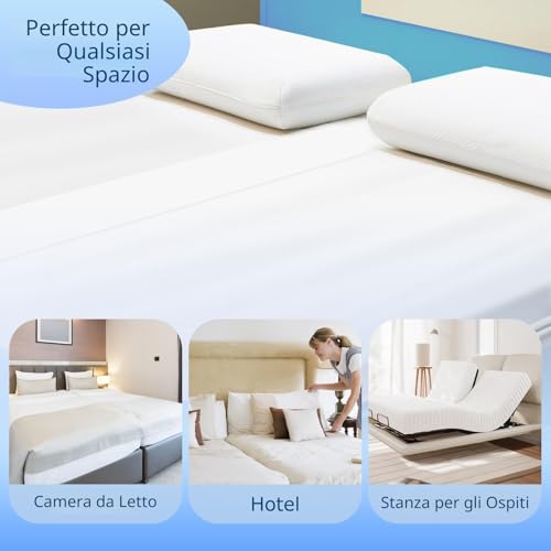 HOMCA Mattress Bridge – 200 x 190 cm Join Single Mattresses in Double, Extra Wide Bed Bridge Kit, Extra Large Bed Sheets, 3 Adjustable Mattress Straps, Mattress Wedge