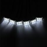 Koolertron 18 LED Emergency Vehicle Strobe Lights for Front Grille/Deck - White
