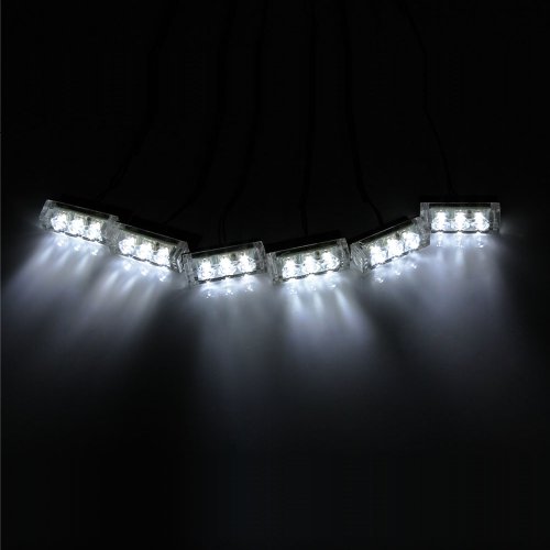 Koolertron-18-LED-Emergency-Vehicle-Strobe-Lights-for-Front-GrilleDeck--White