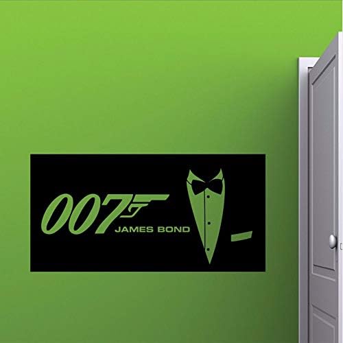 Waofe 007 James Bond Wall Art Stickers Decals Vinyl Wall Stickers Home Decor Murals Wall Decals Art Decor Wall Sticker 58 * 29Cm