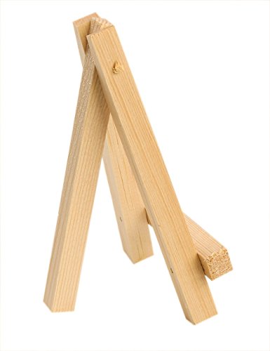 Vpang 10 Pcs Wooden Easel Mini Natural Wood Display Stand Craft Business Card Photo Display Easel