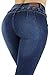Style M1213– Colombian Design, High Waist, Butt Lift, Levanta Cola, Skinny Jeans in M. Blue Size 7