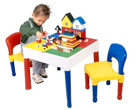 5 in 1 Activity Tisch & Stühle mit Schreiben Top/Lego/sand/Wasser/Storage