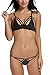 Avidlove Women's Sexy Strappy Lingerie Lace Open Cup Bra Babydoll Halter Bodysuit Black Small