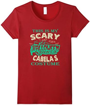 Womens CABELA'S!!!!Wellcome to HALLOWEEN Tshirt Large Cranberry