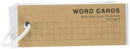 Mini Blank Flash Cards with Binder Ring - 1.5