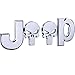 TK-KLZ 3D Metal for JEEP Skull Logo Premium Car Side Fender Rear Trunk Emblem Badge Sticker Decals for Chrysler JEEP Grand Cherokee Wrangler Compass Cherokee Renegade Patriot Grand Comander