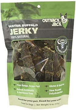 Outback Jack Water Buffalo Dog Jerky Treats & Dog Chews (100% All Natural, Grain Free Dog Treats and Dog Training Treats)