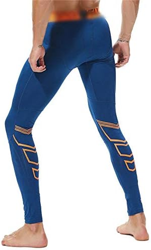 Jianyi Jp メンズクールドライ圧縮パンツベースレイヤースポーツタイツレギンスヨガパンツ 色 青 爆買い新作 サイズ M