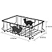 Lily's Home Cat-Themed Wire Basket, Kitchen and Desk Organizer, Cute Caddy for Cat Lovers for Kitchen, Pantry, Cabinet, Bathroom and Office (Small)