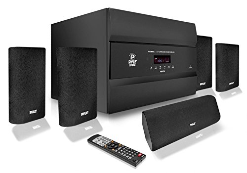 Pyle PT678HBA Bluetooth 5.1 Channel HDMI Home Theater System, 400 Watt, AM/FM Tuner, Subwoofer & Speakers (Renewed)