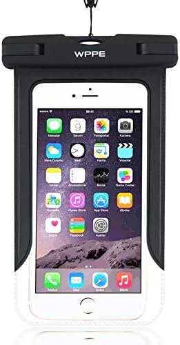 Waterproof Case, WPPE Swimming+, New Design Bag with Armband for Universal Phones up to 6 Inch, Perfect for Swimming Drifting Surfing, IPX8 Certified, Black