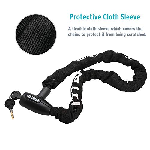 Titanker Bike Chain Lock, Security AntiTheft Bike Lock Chain Bicycle