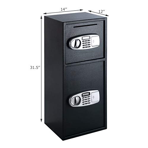 Giantex Safe Box Security Lock Box with Double Door and Keys Digital