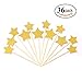 Gold Star Cake Toppers Kids Birthday Party Baby Shower Cupcake Decorations 36pcs